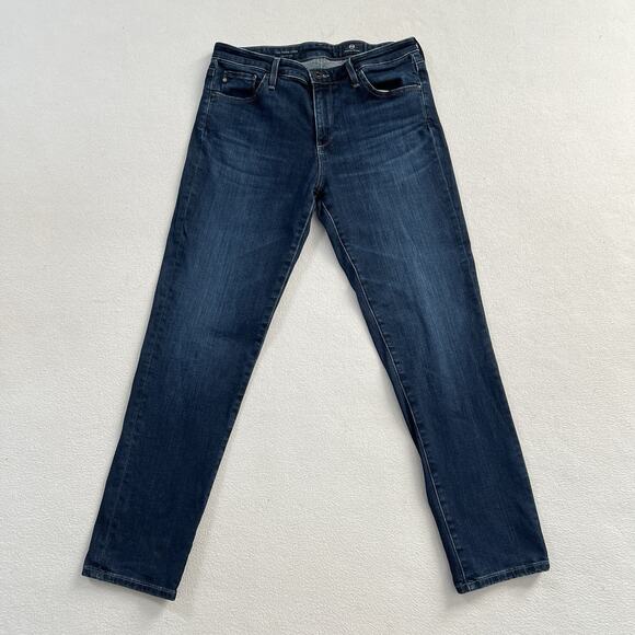 AG Adriano Goldschmied Prima Cigarette Crop Jeans Women Denim Blue Dark Wash 28 - Picture 1 of 15